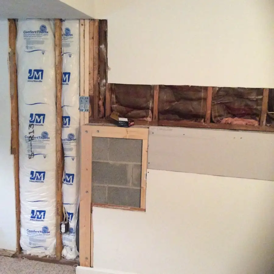 Wall insulation replacement during Contents Cleaning & Restoration in Rensselaer